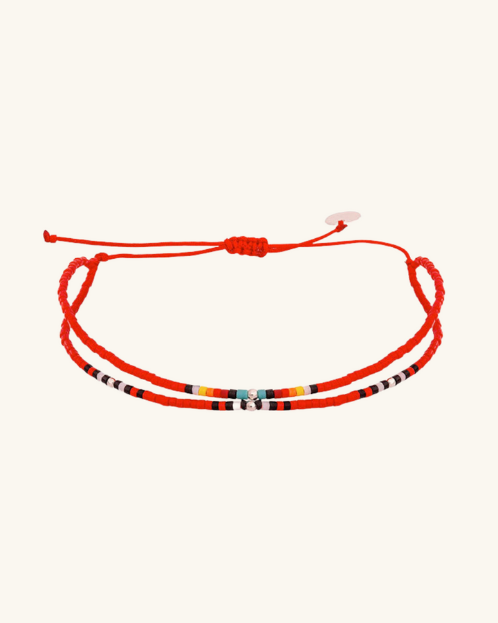 Pulsera Doble Chenoa Roja