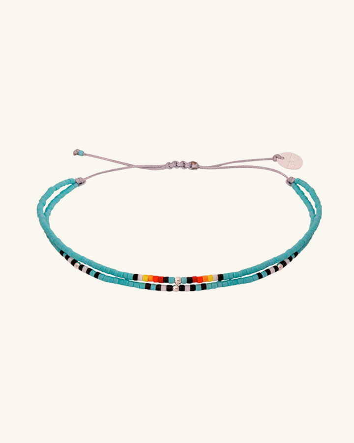 Pulsera Doble Chenoa Turquesa