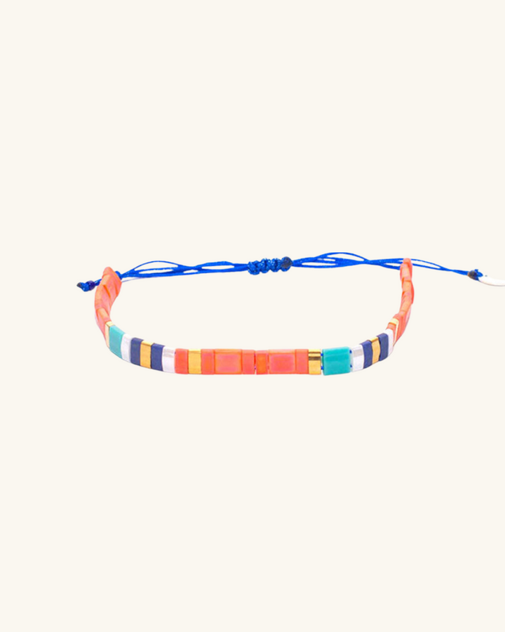 Pulsera Fita Naranja y Azul