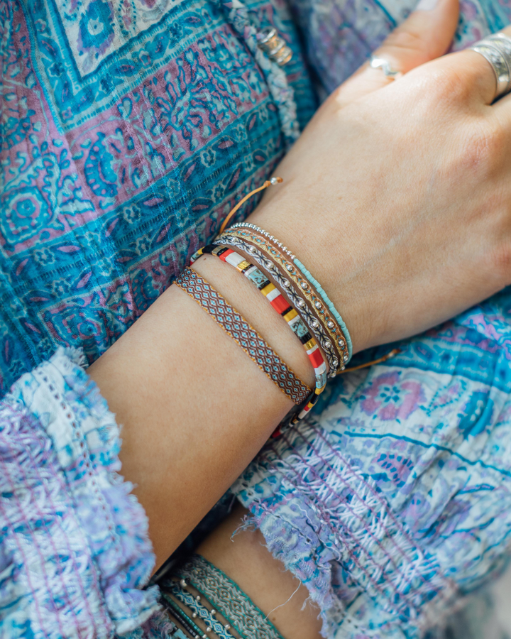 Pulsera Fita Mostaza y Roja