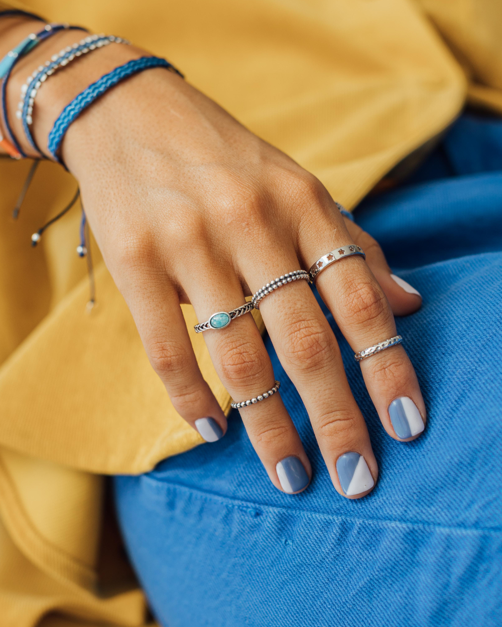 Anillo con Amazonita Ovalada