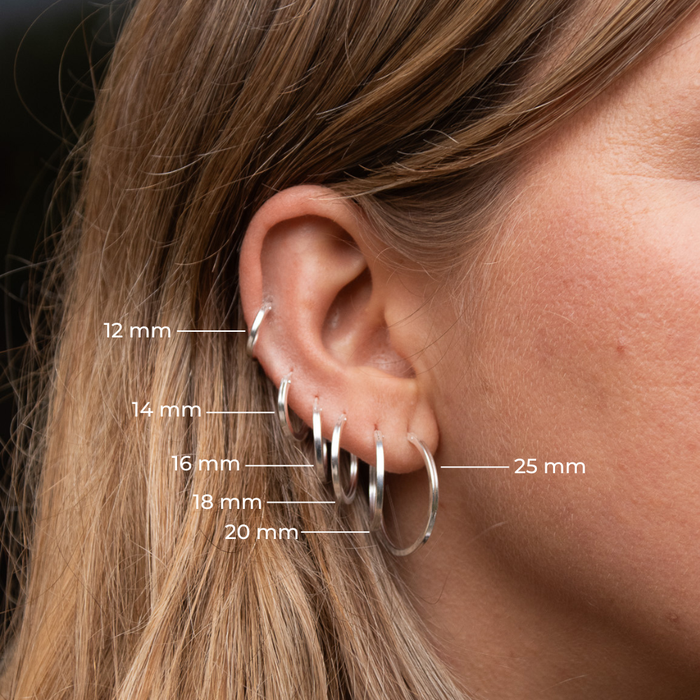 Argollas Cuadradas de Plata 12mm – Zazü