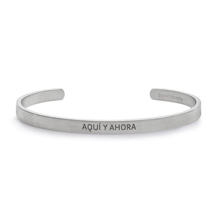 Pulsera Ancha de Acero Aquí y Ahora