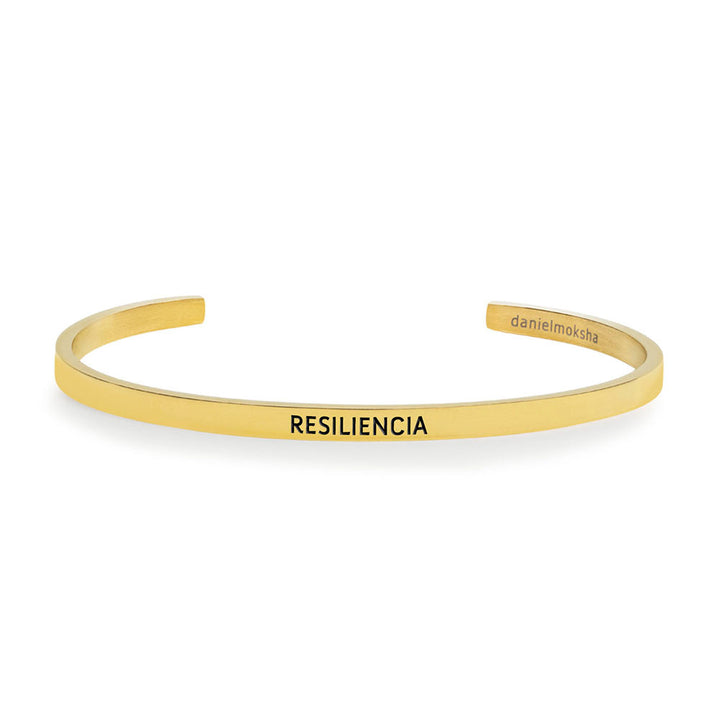 Pulsera Fina de Acero Dorado Resiliencia