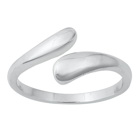 anillo mid ring abierto de plata