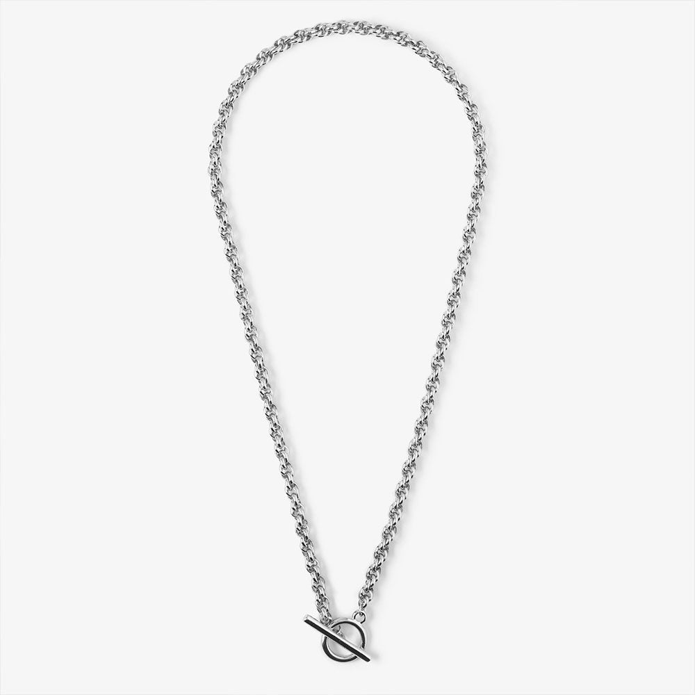 Collar Cuerda Chunky Bañado en Plata