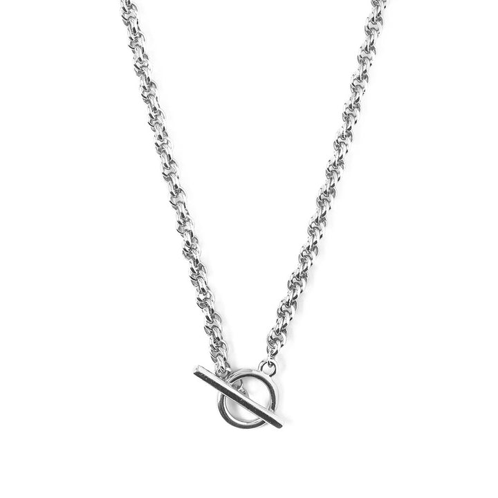 Collar Cuerda Chunky Bañado en Plata