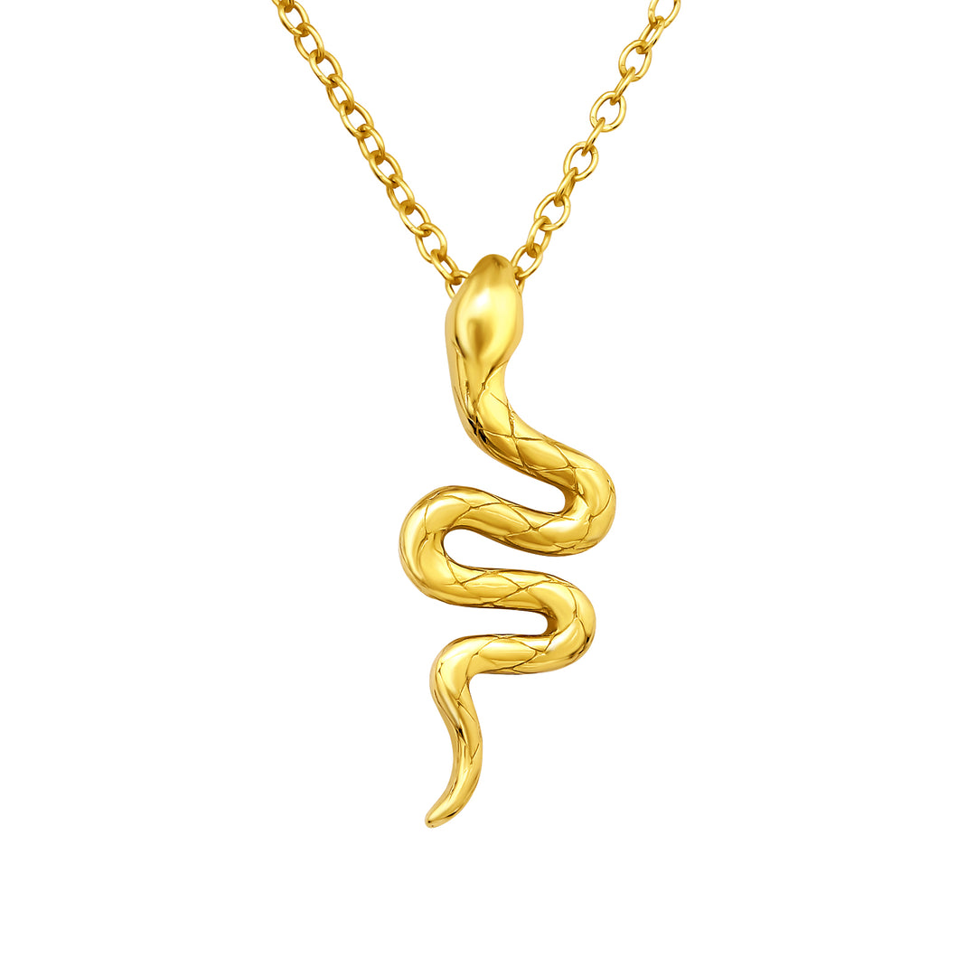 Collar Mini Serpiente Bañado en Oro