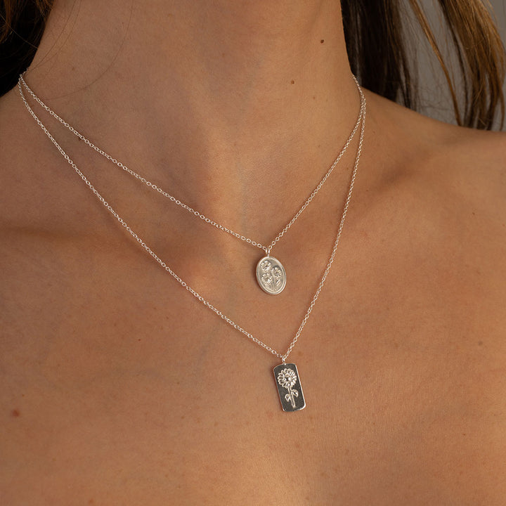 Collar Placa Girasol
