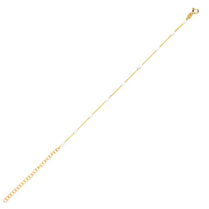 Pulsera Ren Blanca Bañada en Oro